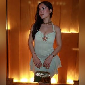 Green Dress with Starfish Accent